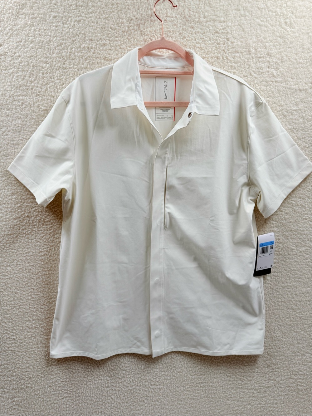 Nike 24.7 PerfectStretch Dri-FIT Short Sleeve Button-Up Shirt Size M HQ6958-133
